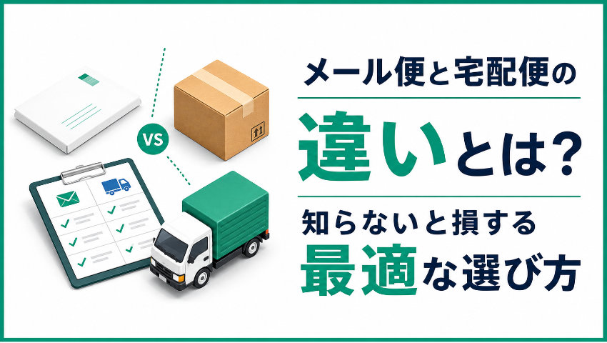 メール便と宅配便の違いとは？知らないと損する最適な選び方