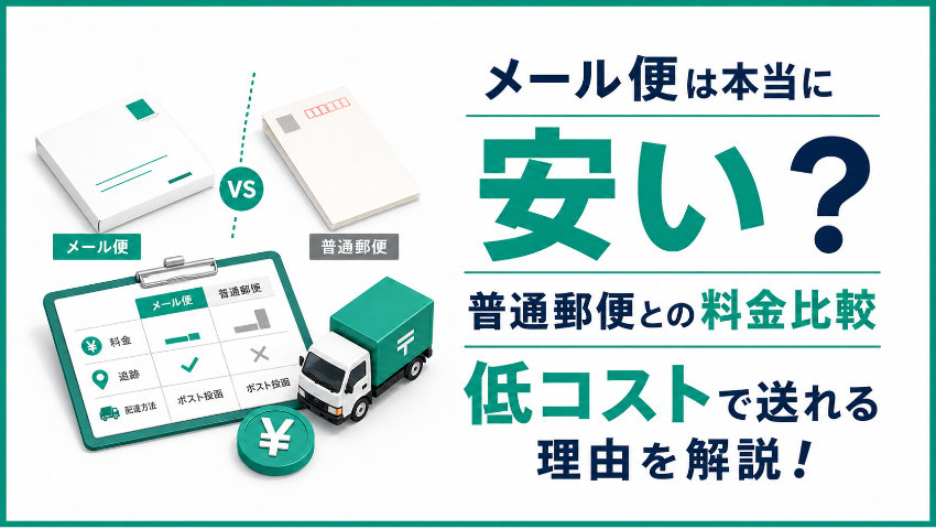 メール便は本当に安い？普通郵便との料金比較と低コストで送れる理由を解説！